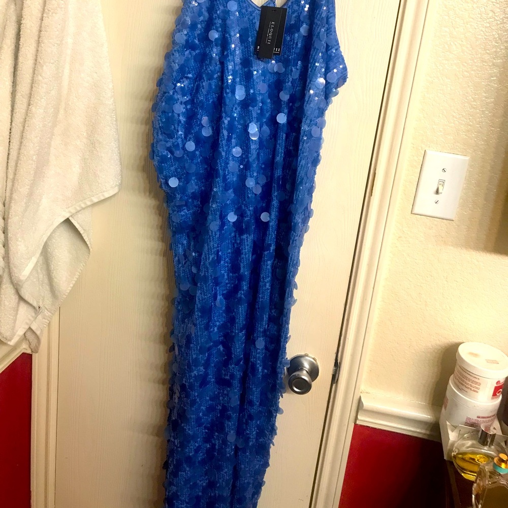 Long plus size formal dress for wedding or party